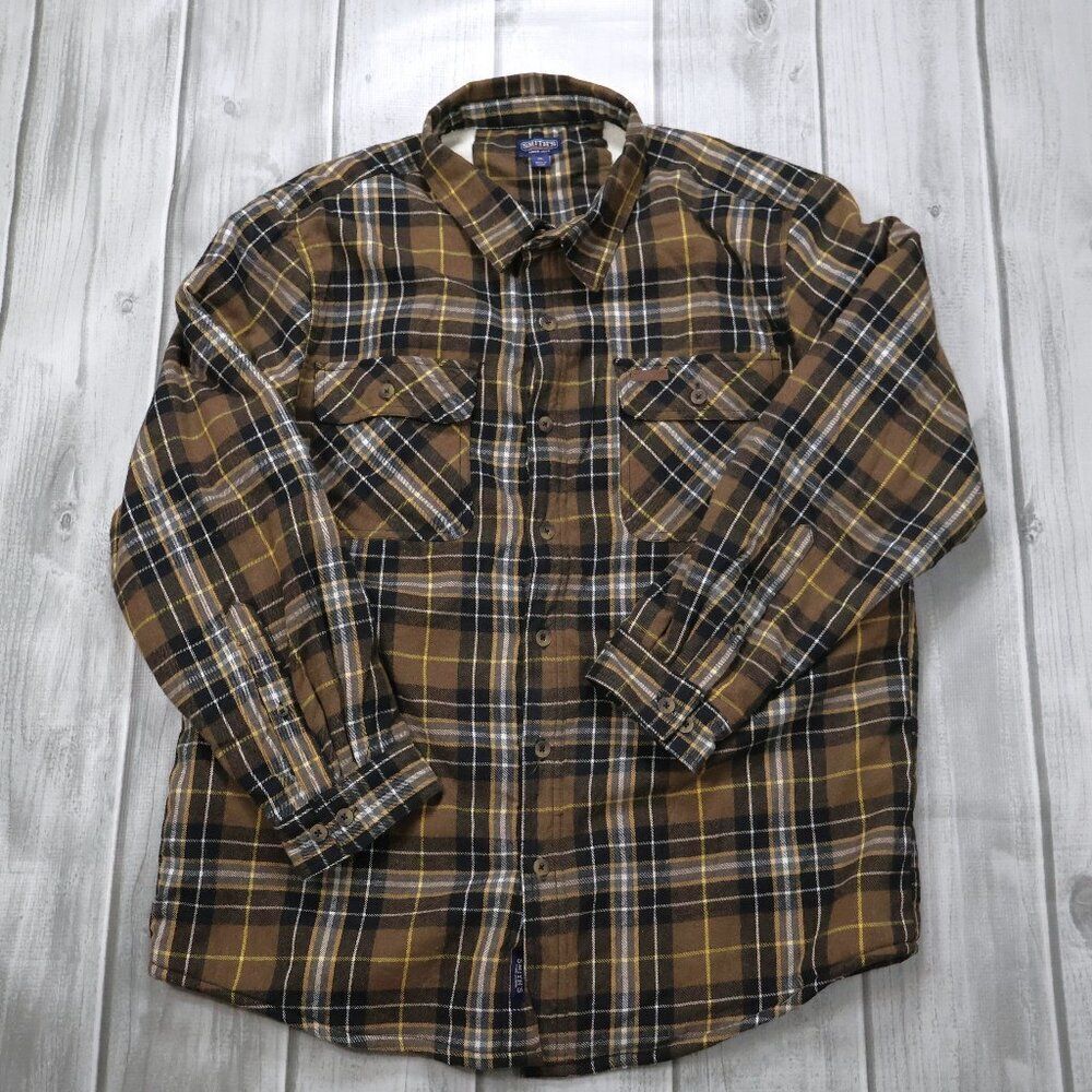 NEW Smith's Workwear Men's Sherpa Lined Flannel Shirt Jacket